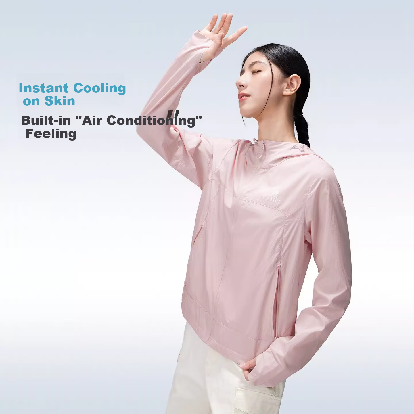 CAMEL Outdoor Original Yarn Sun Protection Jacket Women 2026 Spring Summer New Cool Breathable Water-Repellent Coat Sun Protection Clothing Men G023