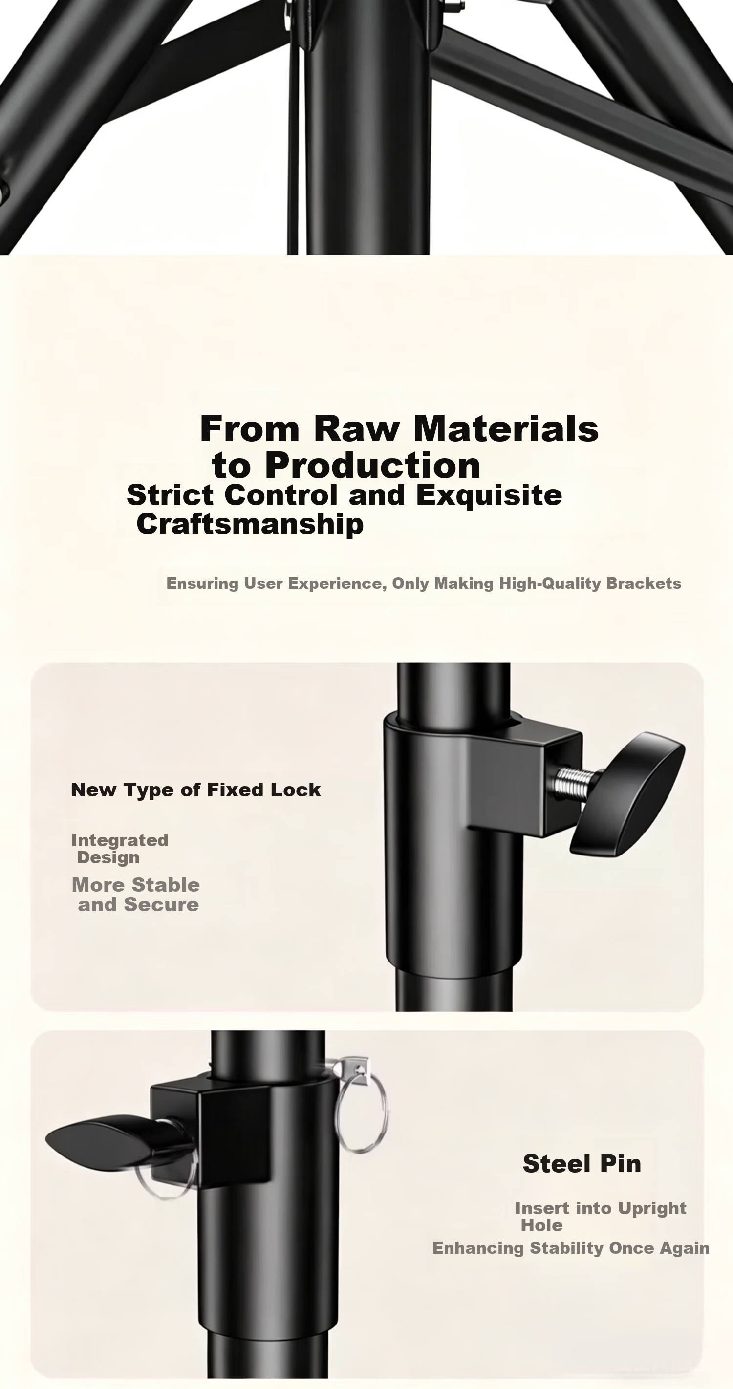 ASKE Projector Floor Stand Tripod Tray Bracket Compatible with Xiaomi, JmGO, XGIMI Wall-Mounted Projectors, No-Drill Installation for Dangbei 18