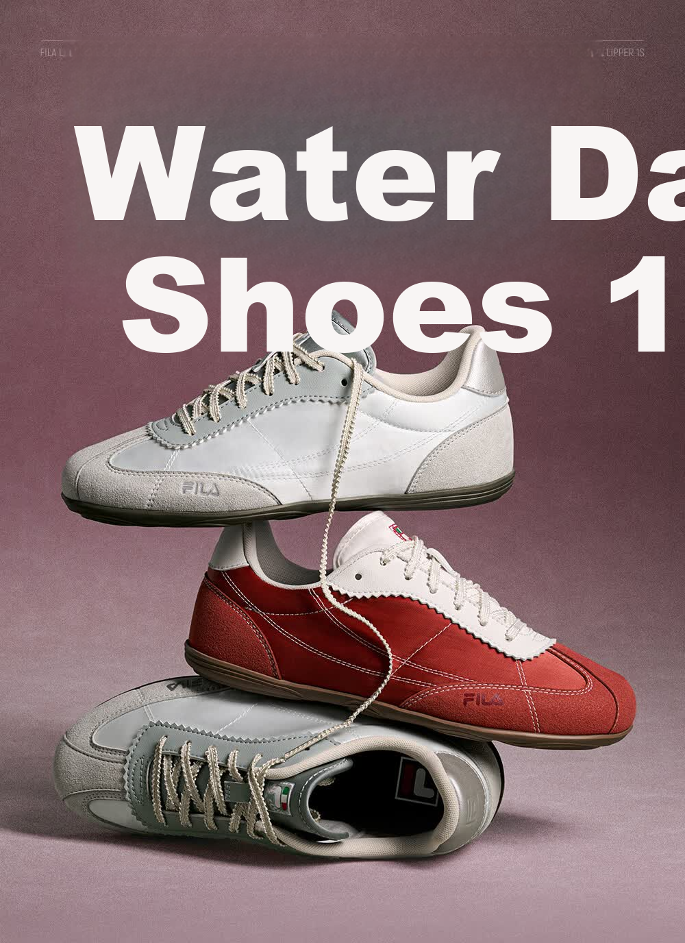 FILA Official Han So-hee Style Water Dance Shoes 1S Women's German Training Shoes 2026 Thin Sole Casual Sports Shoes 2