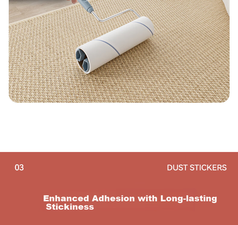 Jixiaobei Lint Roller 16cm 3 Rolls 270 Sheets Removable Sticky Hair and Dust Remover Replacement Heads Household Use 11