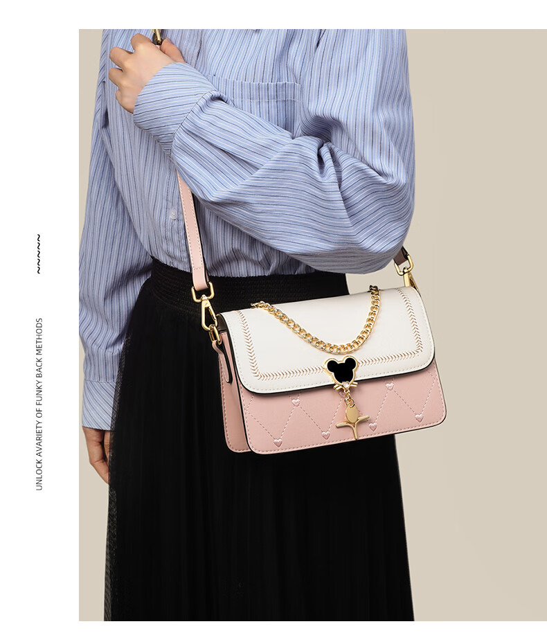 Love Sea Cowhide Leather Women's Shoulder Bag Crossbody Bag Trendy Underarm Bag Boutique Birthday Gift High-End Feel for Girlfriend Wife 24