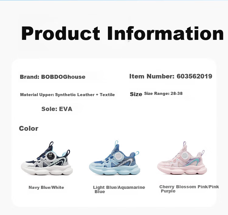 BOBDOG House Girls' Summer Breathable Mesh Running Shoes Casual Kids Sports Shoes 603562019 Sakura Pink/Pink Purple Size 34 1
