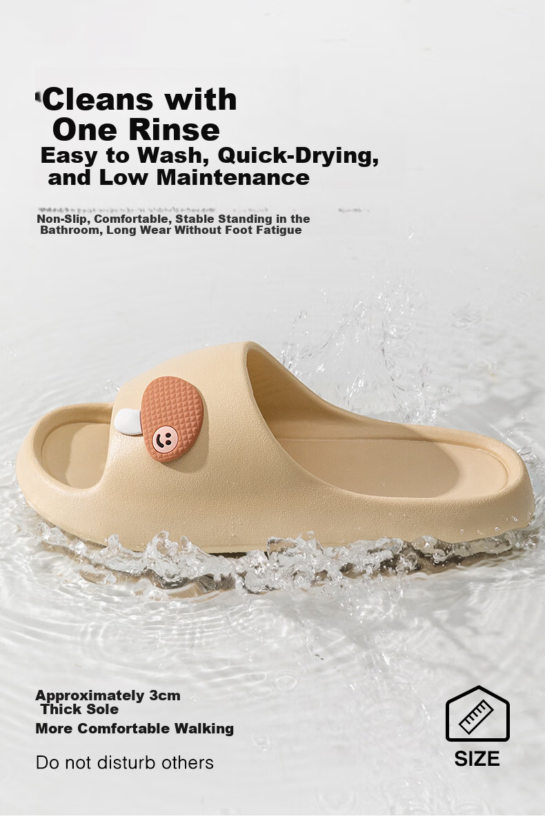 YUZHAOLIN EVA Cartoon Couple Home Bathroom Shower Slippers Unisex Cool Sandals 5