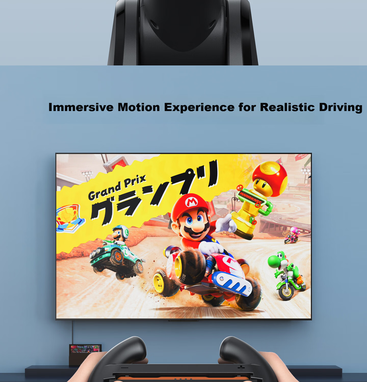 HONCAM Switch 1st and 2nd Gen Racing Wheel with Base for NS2 Nintendo Mario Kart 8 Kart Game Joy-Con Controller Motion Sensor Grip Universal 11