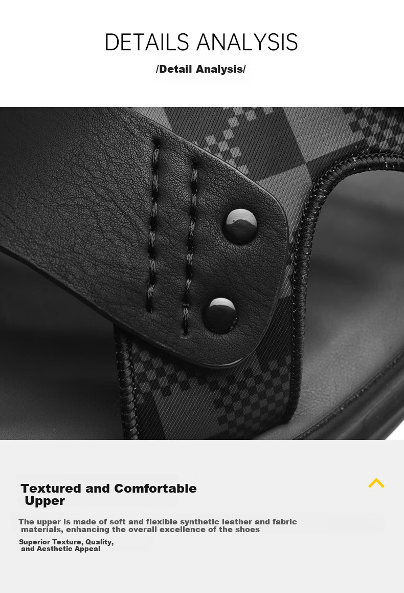 HLA Men's Sandals Comfortable Breathable Beach Shoes Dual-Purpose Slippers T029 Black Size 40 9