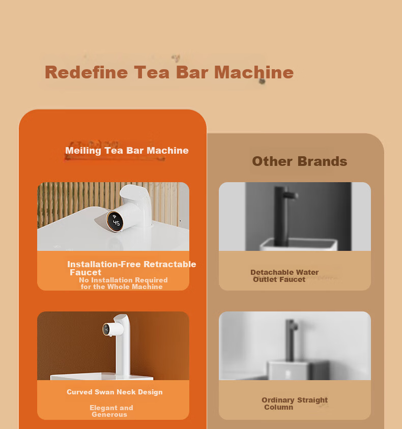 Meiling Rapid Heating Tea Bar Machine Home High-End Water Dispenser 3-Second Quick Heat Bottom-Loading Living Room Office Kettle Integrated MY-AJ15 Smart Elegant Swan White 3
