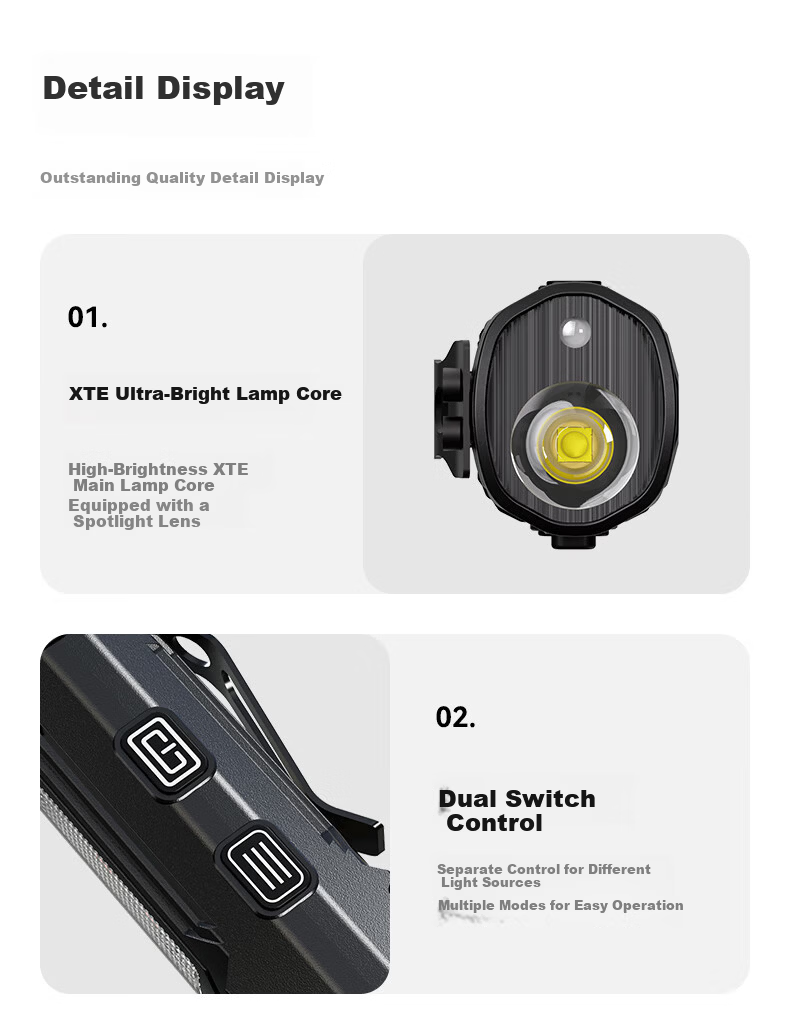 Black Dog Tactical Rechargeable Flashlight Lightweight Magnetic Clip Multi-Function Lighting 20