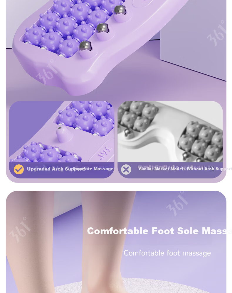 361° Foot Massager Roller Acupressure Foot Massage Board Reflexology Bead Foot Therapy Scraper for Home Use 10