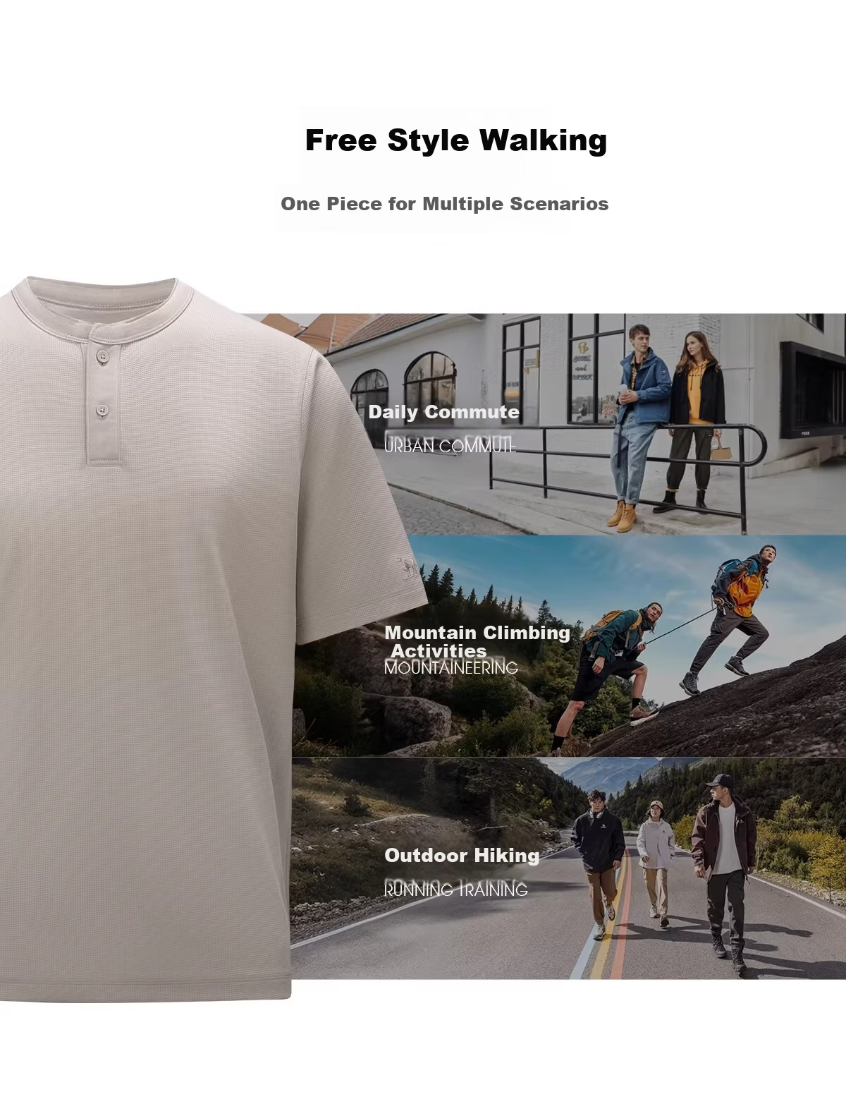 CAMEL [Youkesi] Outdoor Men's T-Shirt 26 Spring Summer Short Sleeve Cotton Breathable Stretch Hiking Mountaineering Sports Top 9173 14