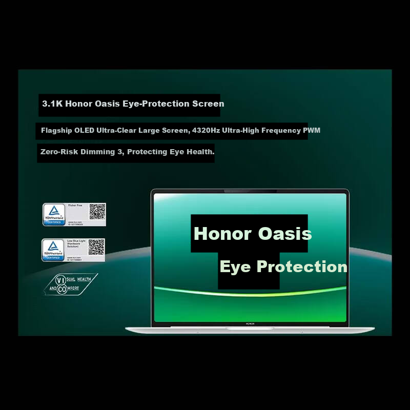 Honor MagicBook Pro 14 AI Lightweight Laptop 92Wh Battery 14.6" U5-225H 32GB 1TB 3.1K Oasis Eye Protection Screen Gray