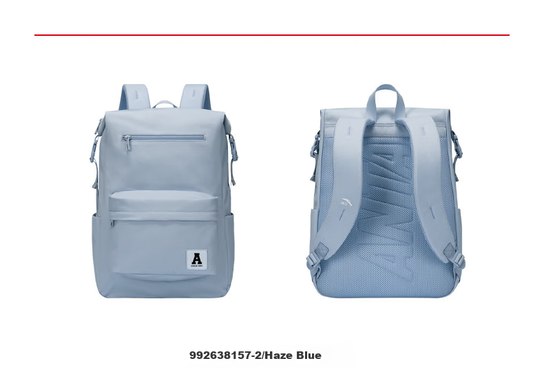 Anta Unisex Simple Large Capacity Canvas Backpack for Teens Hiking Cycling Sports School Bag 7