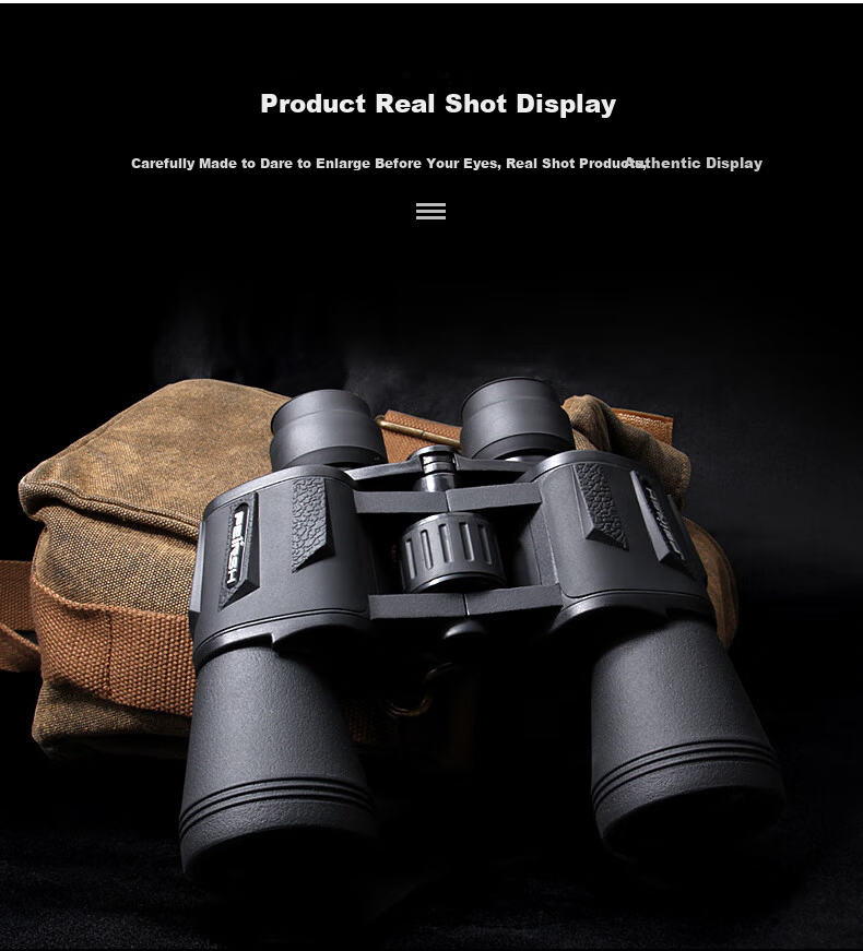FEIRSH 10X50 Binoculars, High Magnification, High Definition, Low Light Night Vision, Bird Watching, Military Telescope, Concert Viewing Glasses T33 14