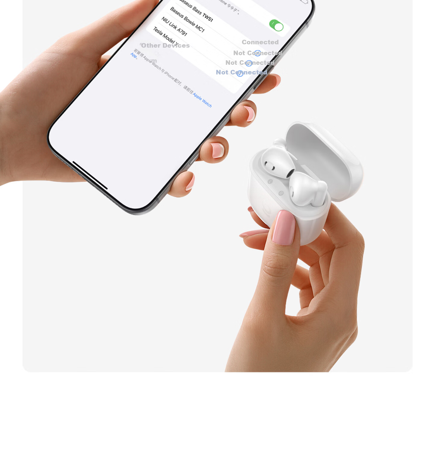 Baseus TWS1 Semi In-Ear True Wireless Earbuds Comfortable Bluetooth Earphones Low Latency for Apple Huawei Vivo Honor Phones 26