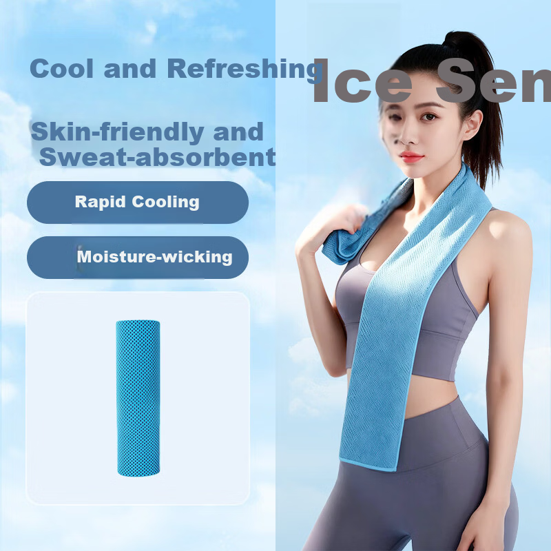 Jiajialin Cooling Sports Towel Gym Sweat-Absorbent Ice Towel Quick-Dry Cooling Towel for Men and Women Blue