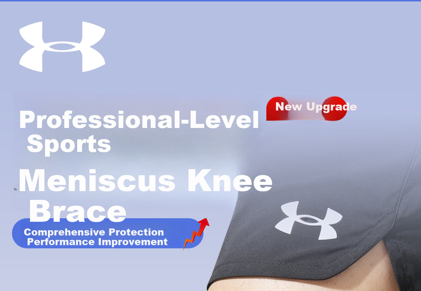 Under Armour Knee Brace Sports Meniscus Summer Professional Mountaineering Basketball Football Badminton Running Cycling Jump Rope Arthritis Support 1