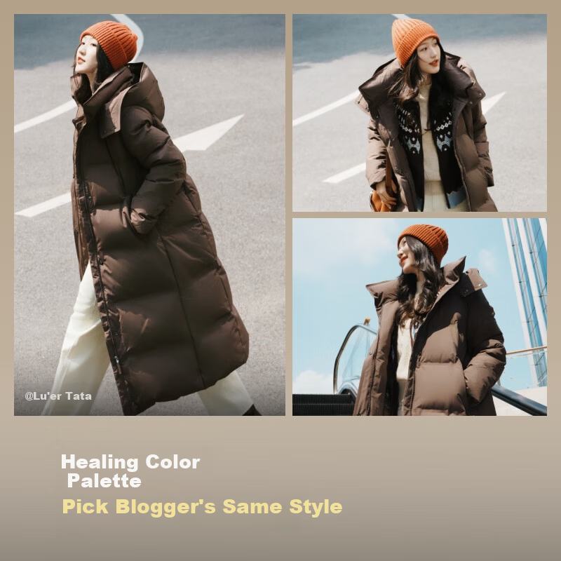 Bosideng Off-Season Women's Winter Goose Down Thickened Hooded Business Commuter Versatile Extra Long Coat
