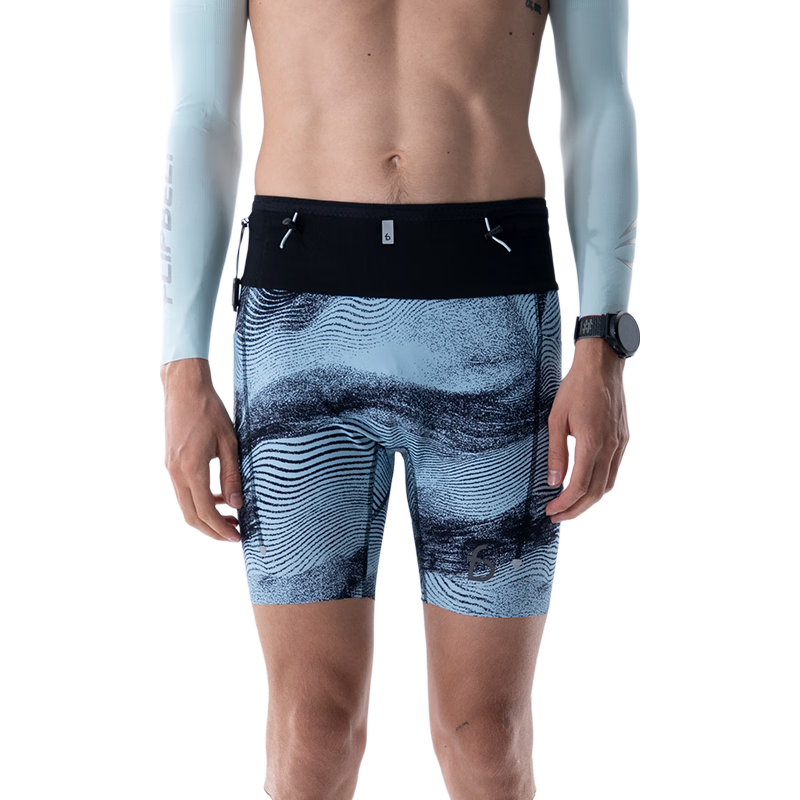 Feibit [Off-Road Kangaroo Pants 4.0] Men's Waist Bag Quick-Dry Pants Hiking Mountaineering Outdoor Training Clothes Flow Pattern M