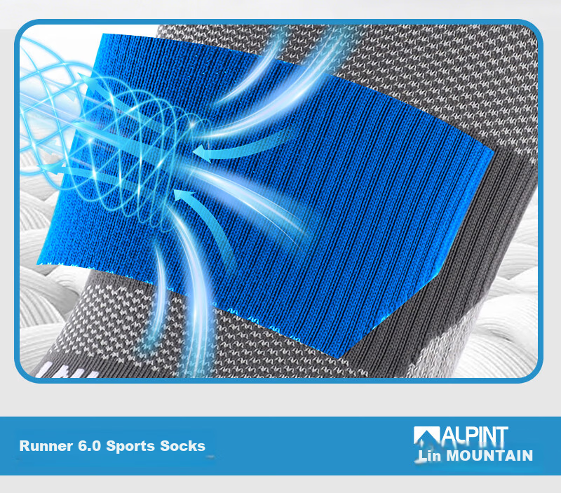 ALPINT MOUNTAIN CoolMax Professional Marathon Running Socks Moisture-Wicking Outdoor Sports Socks Trail Running Men 20