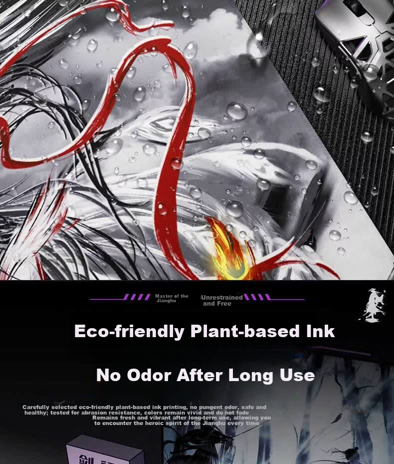 Saifeiyan [Jianxing] Fine Surface Neutral Balanced Control Mouse Pad Ink Wash National Style Anime Design FPS Esports Professional Control Pad Jianxing-Suming 360x300x5mm 7