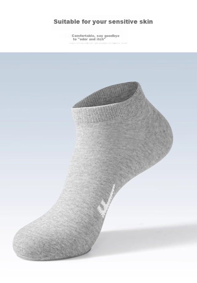 Warrior Men's Summer Short Socks, Pure Cotton Thin Anti-Odor Sports Socks, 10A Antibacterial Breathable High-Elastic Non-Binding Cotton Socks 9