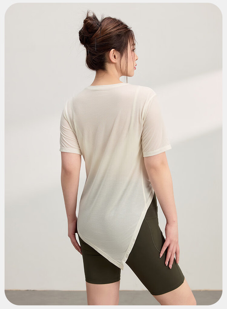 Borui Women's Summer Quick-Dry Sports Pullover T-Shirt Plus Size Yoga Fitness Short Sleeve Top 13