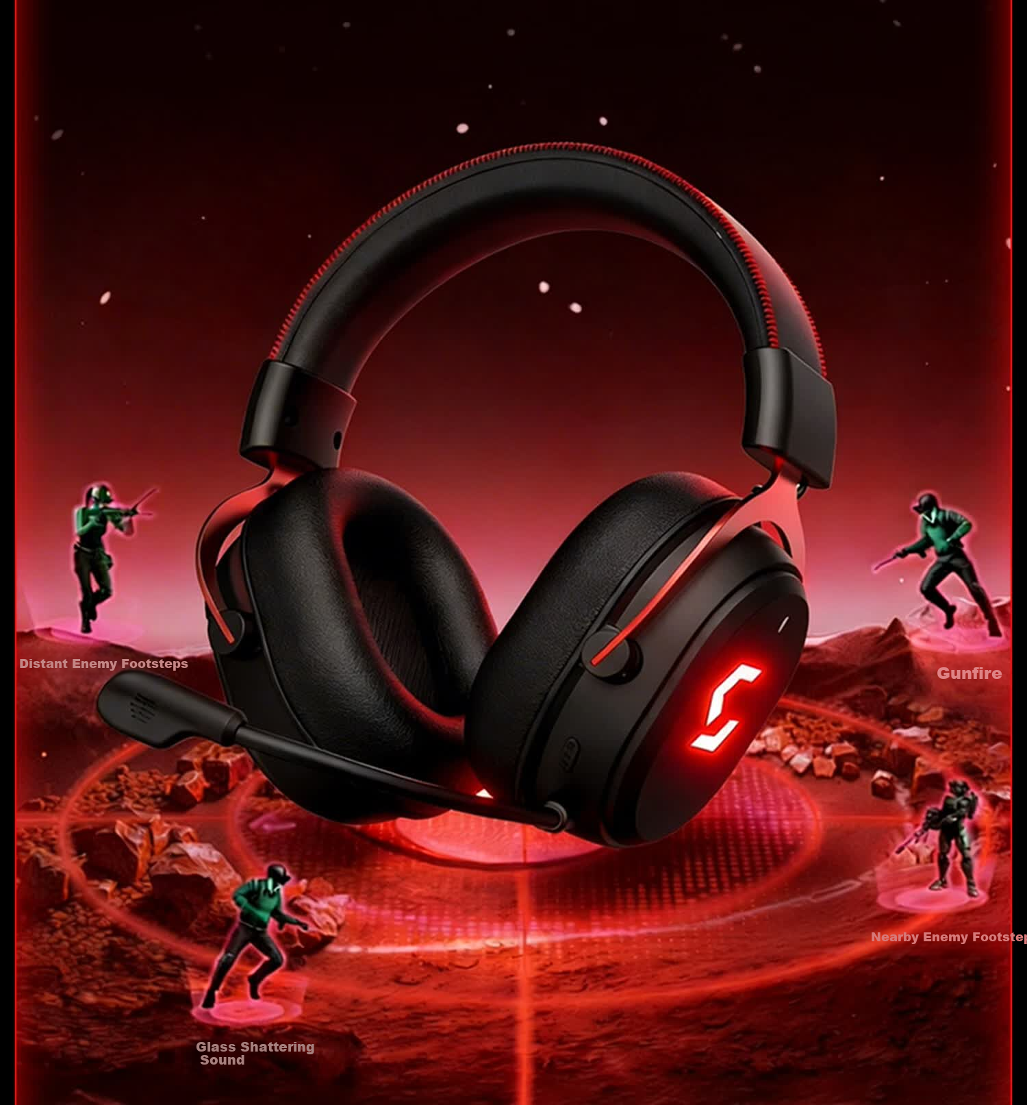 COLORFIRE iGame G169 PRO 7.1 Surround Sound Quad-Mode Wireless Gaming Headset Over-Ear Bluetooth Wired Esports Delta FPS Valorant White Blue 9