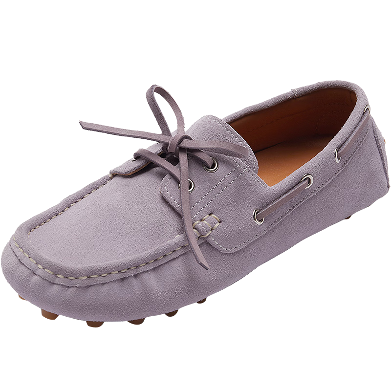 Le Saunda 2026 Spring Summer New Genuine Leather Premium Casual Commuter Loafers Women 6T15501 Taro Purple PUS37
