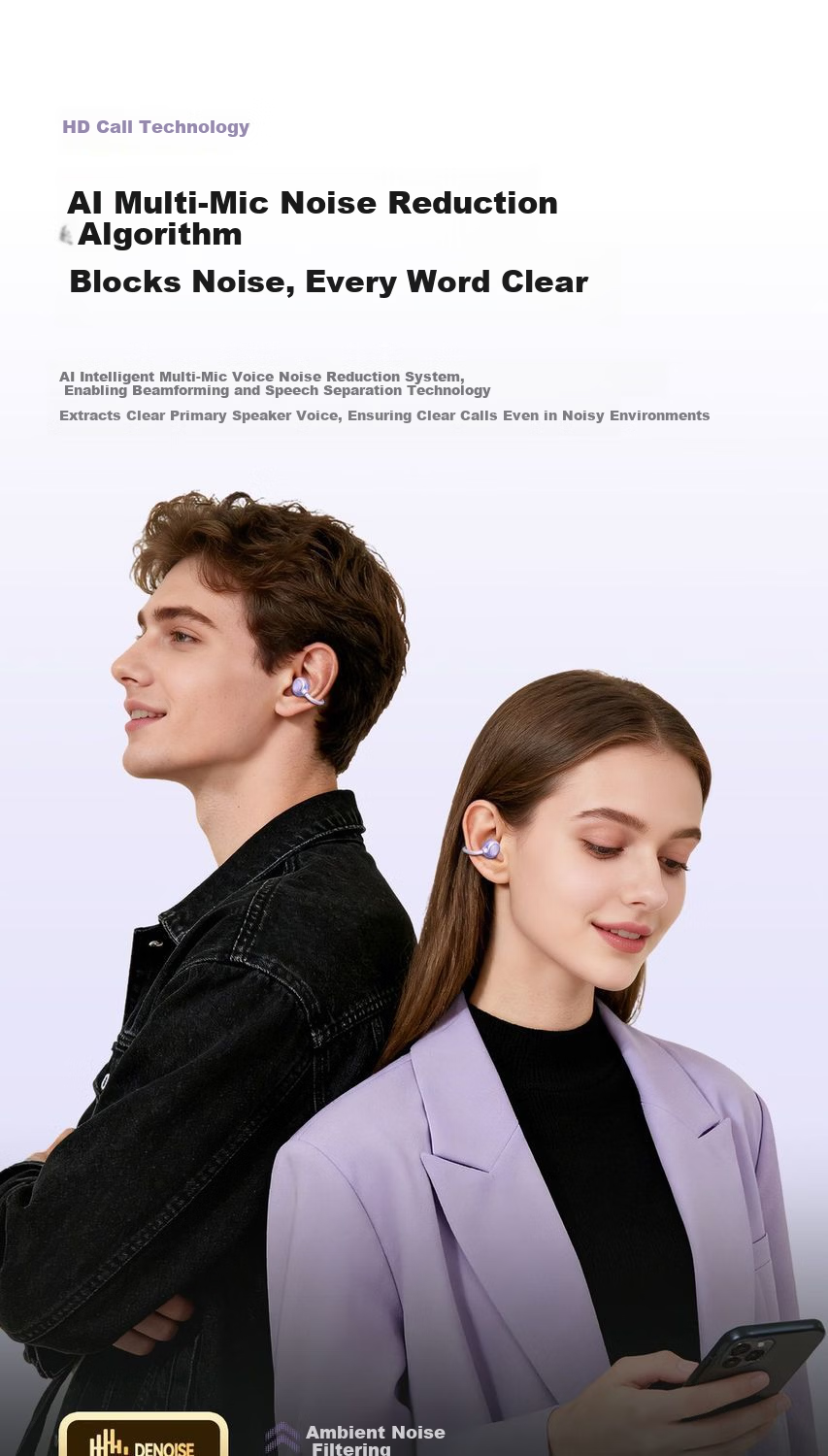 Chuangu 2026 Latest Berlin Sound Bone Conduction Bluetooth Earclip Wireless Open Sport Running Long Battery Life Non-In-Ear Comfortable Wear 9