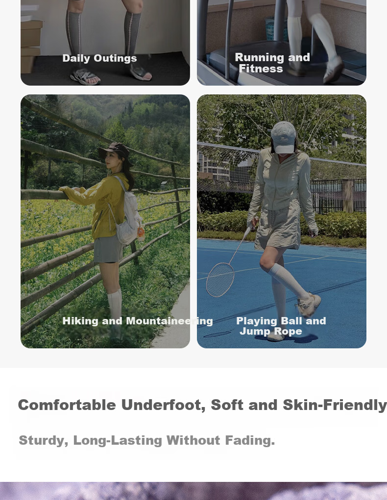 Free Style Professional Yoga Five-Toe Calf Compression Socks Outdoor Fitness Hiking Cycling Varicose Vein Anti-Slip Knee-High Socks 5