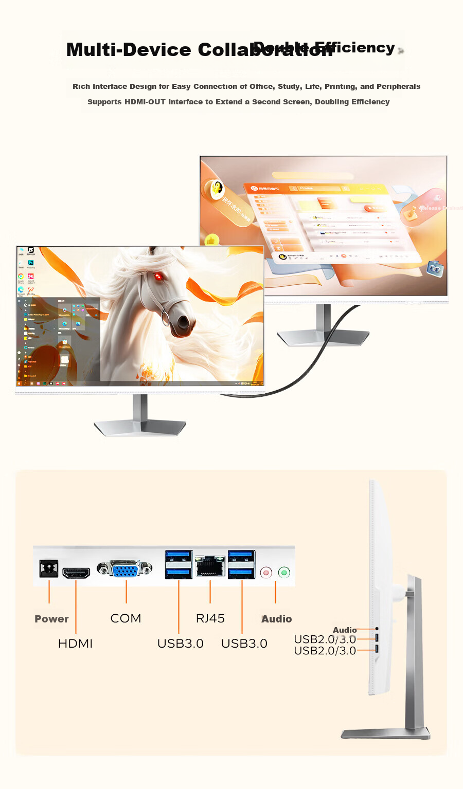 Acer 27-inch 2K All-in-One Desktop Computer for Business and Home Use, 14th Gen 10-Core i5-14450HX, 16GB RAM + 512GB SSD 3