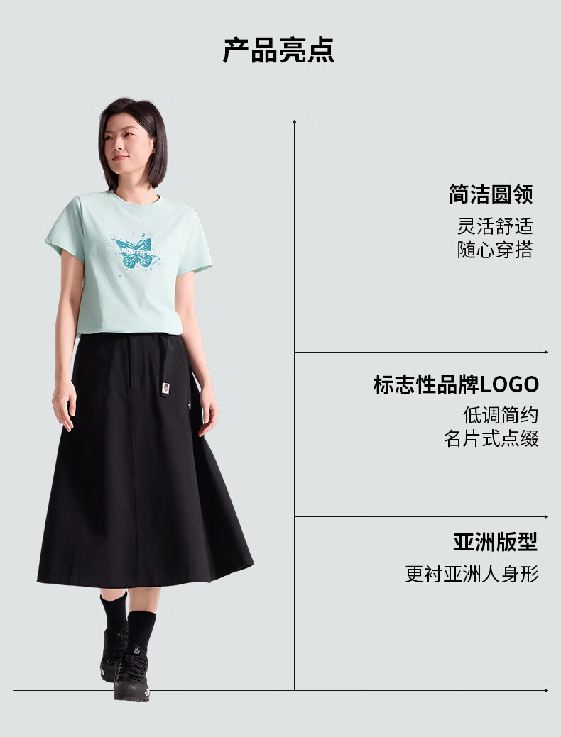 The North Face Women's Cotton-Feel Outdoor Sun Protection Moisture-Wicking Crew Neck Short Sleeve T-Shirt 8GX7 0UZ S 3