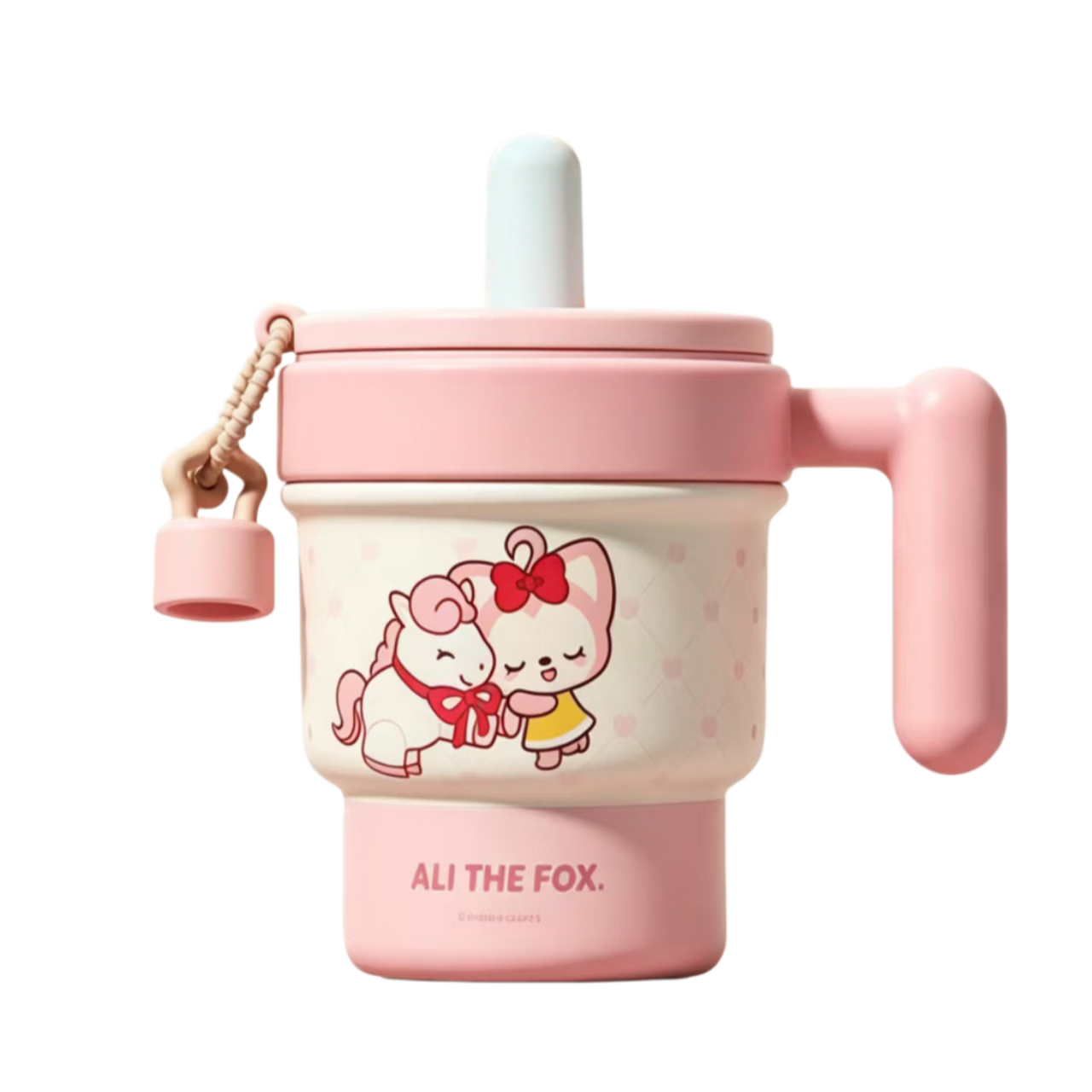 Ali Girl Straw Insulated Tumbler Ice Mug New High-Value Stainless Steel Large Capacity Kids Cup