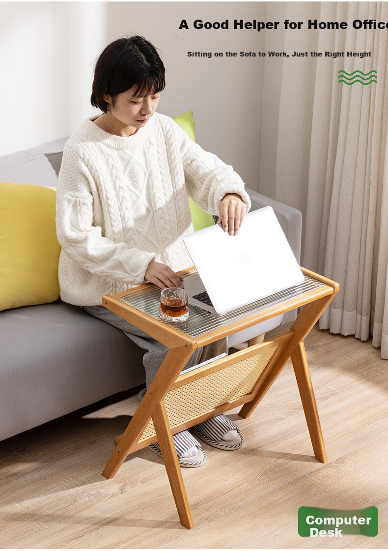 Lao Zhu Craftsman Side Table Living Room Small Tea Table Sofa Side Cabinet Bedside Cabinet Tea Table Bedside Storage Tea Color 12
