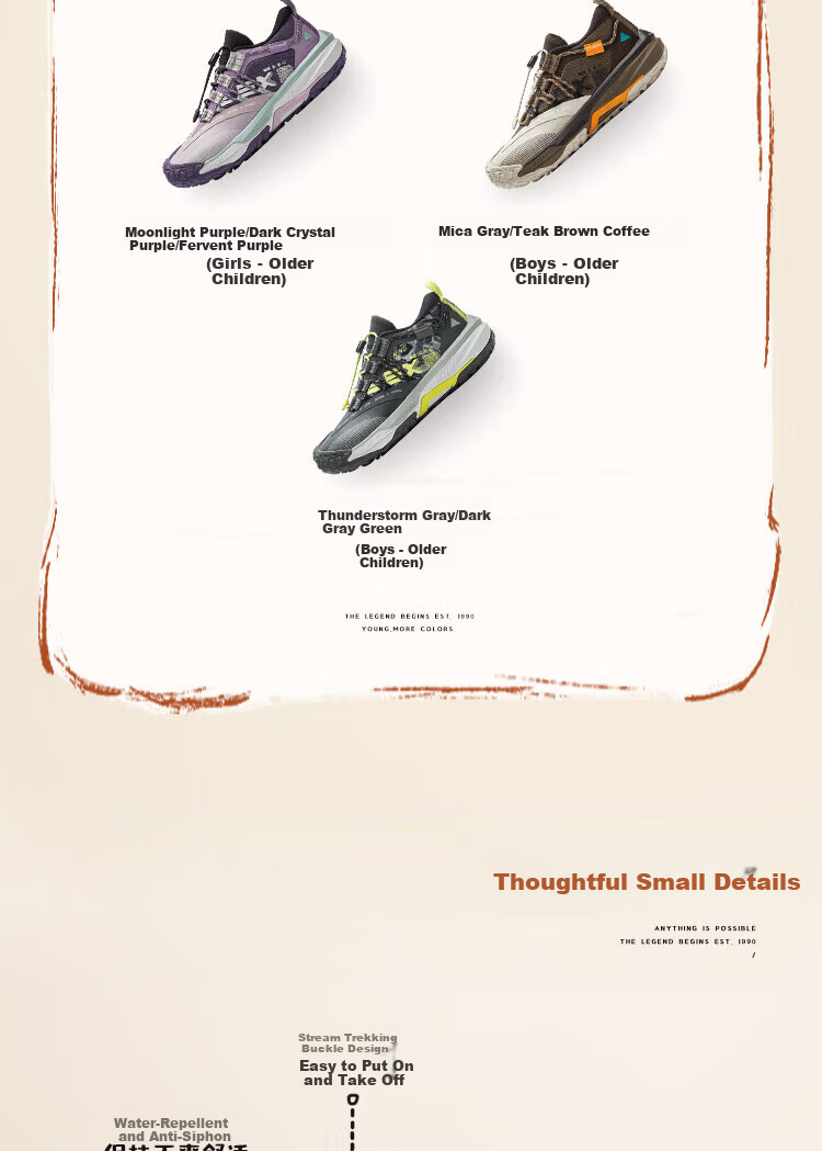 LI-NING Kids Sports Shoes Children's Running Shoes Boys Girls Autumn Winter Outdoor Shoes Shock Absorption Rebound Stability Support Sneakers 2