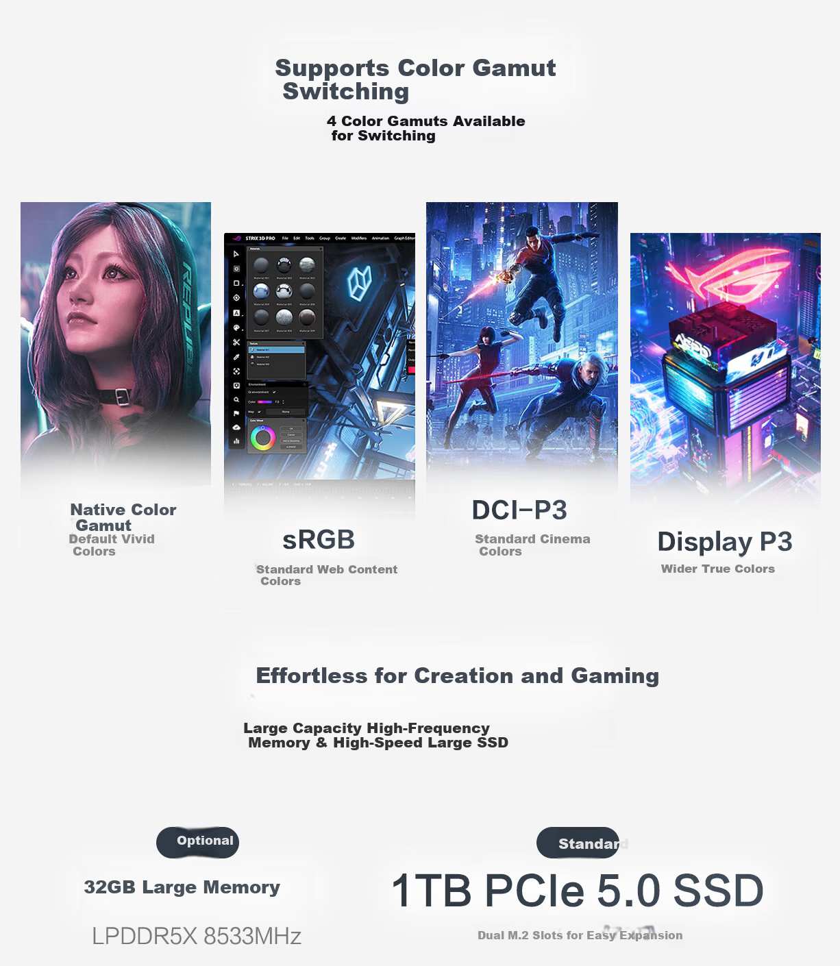 ROG Phantom 16 Air 2026 Core U9 16-inch Gaming Laptop (U9 386H, 32GB RAM, 1TB SSD, RTX 5060, 2.5K 240Hz HDR1000) Gray 15