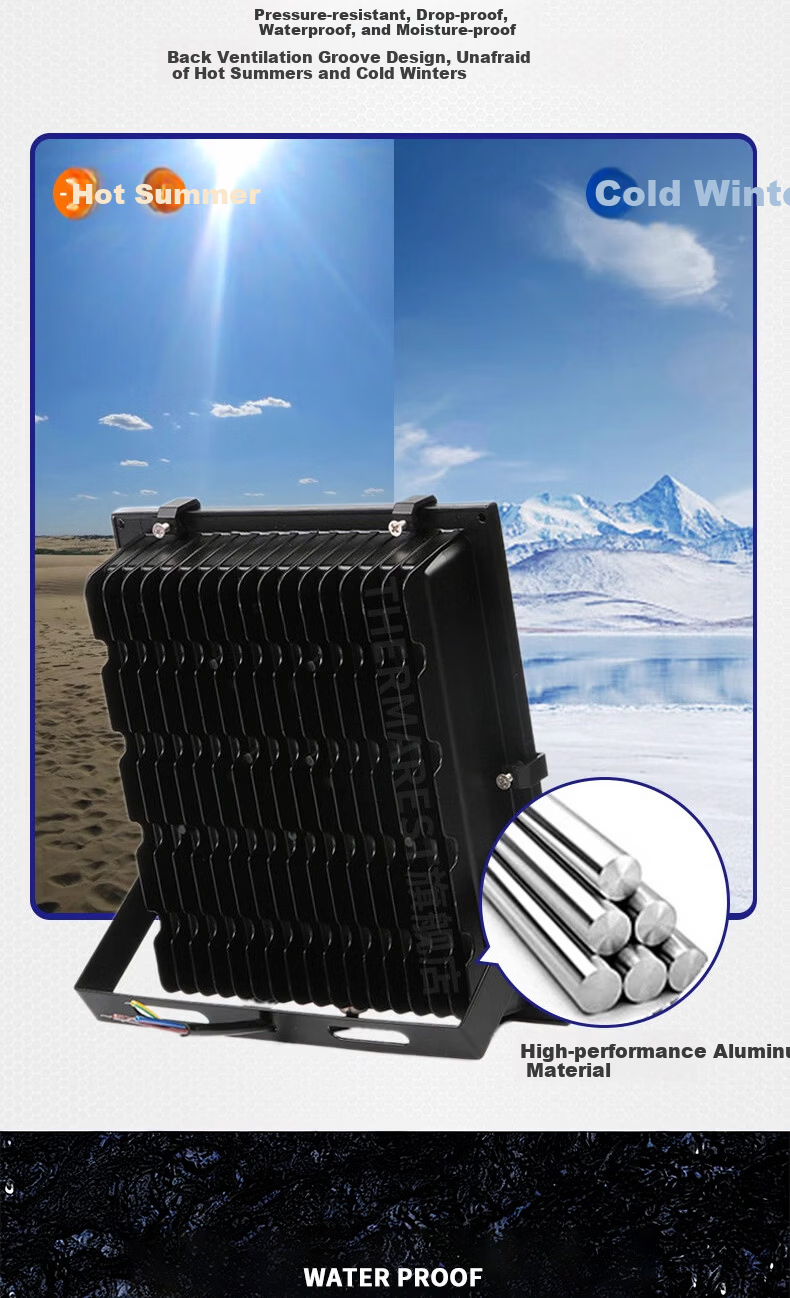 Thermarest LED Floodlight Outdoor Lighting Super Bright Spotlight Worksite Stadium Portable Wired 220V Plug-in Work Light 9