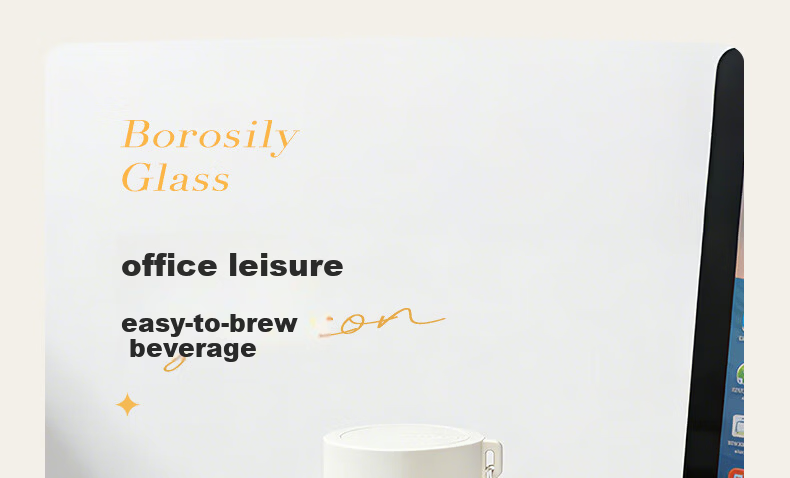 MINISO High Borosilicate Single-Layer Glass Water Cup for Women, Stylish, Compact, Portable, Simple, Heat-Resistant, Cloud White, 355mL 17