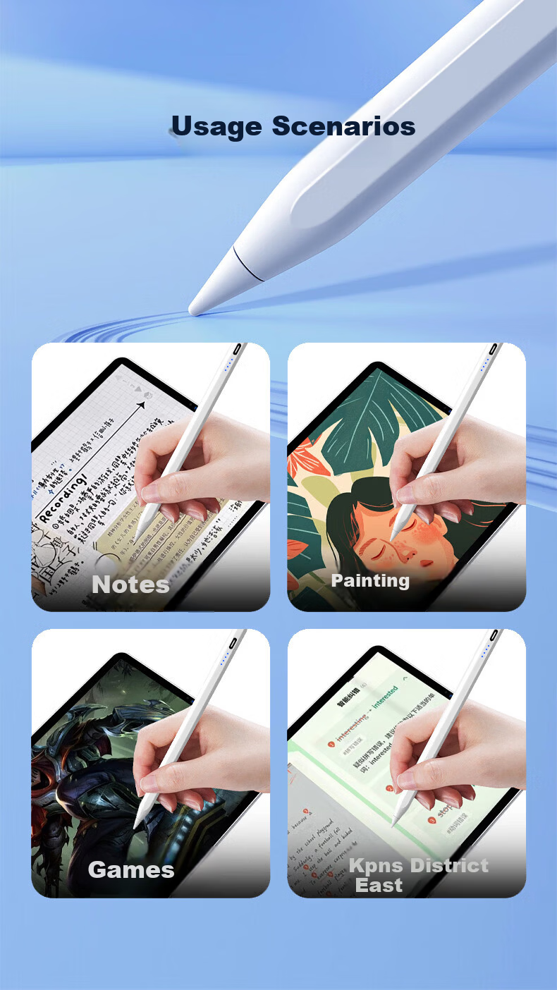 RYMANTU Capacitive Stylus Touchscreen Pen Writing Pen Tablet Pen Magnetic [Compatible with Smartphones And Tablets] Suitable for 2026 IPad Huawei Apple Xiaomi Android Honor Pencil 16