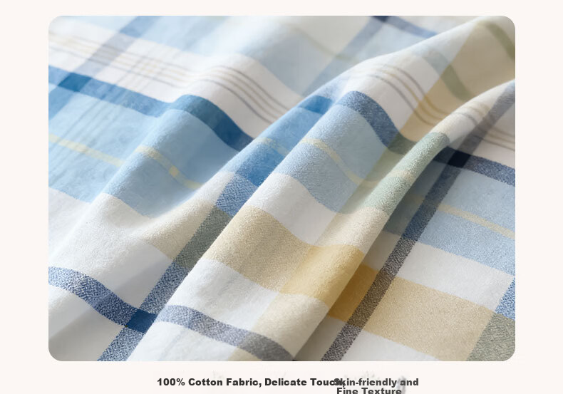 Jinhao 100% Cotton Pillowcase Pair Pure Cotton Antibacterial Single Pillowcase Student Dormitory Pillow Core Cover Zhuying 48*74cm*2 2