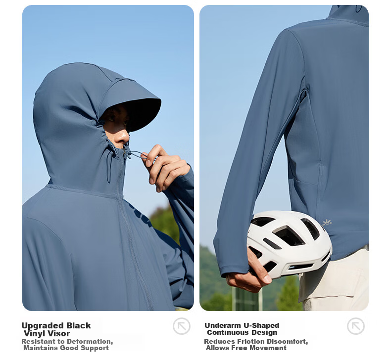361° Men's Sunscreen Jacket Spring Summer UPF200+ UV Protection Sports Cooling Quick-Dry Heat-Blocking Coat 652624602-4 12