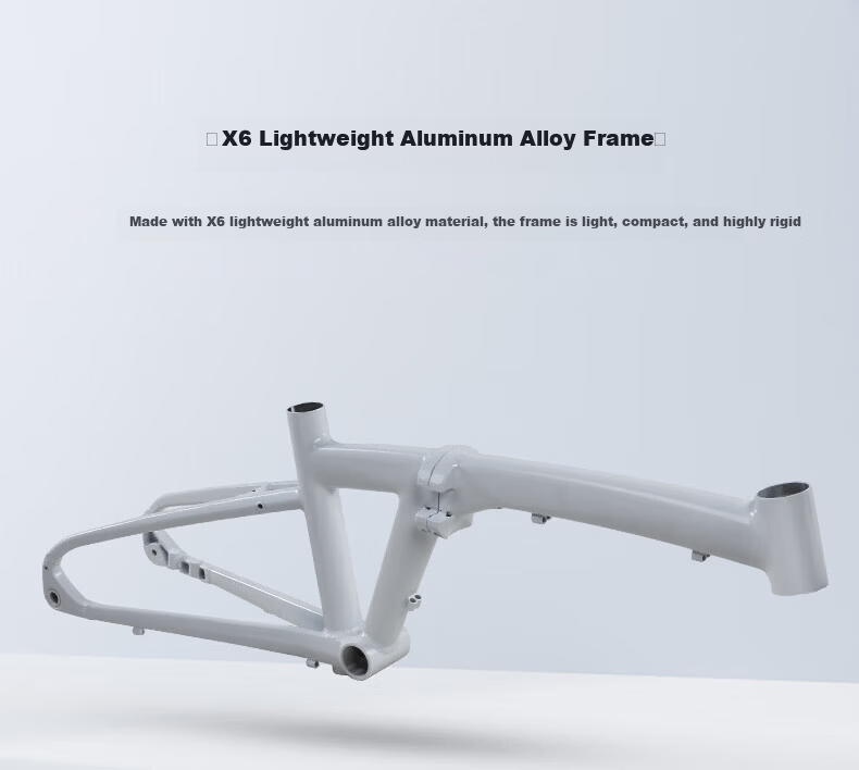 XDS Folding Bicycle W5 Aluminum Frame 20-inch 6-Speed Portable Unisex Bike Moonlight White 1