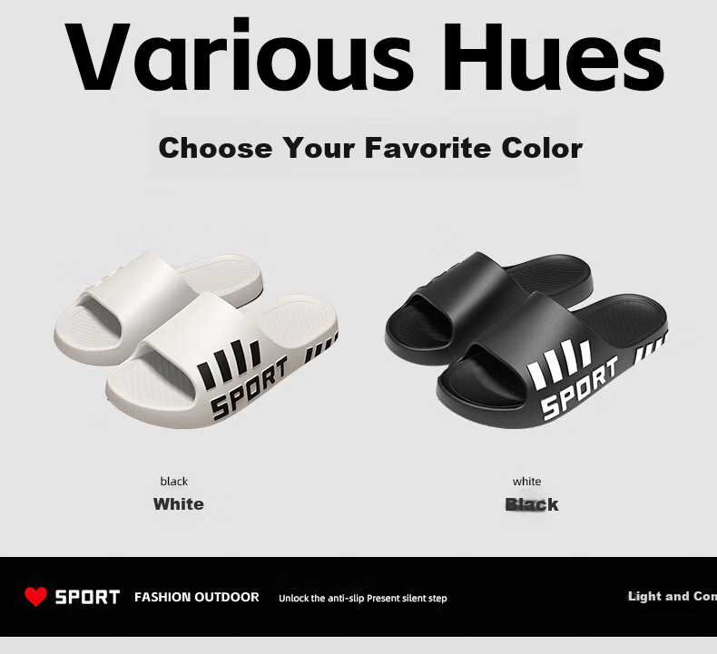 Qiumuxi Men's Soft EVA Anti-Slip Sport Slippers with Cushioned Sole, Durable Beach and Indoor Comfortable Sandals 7