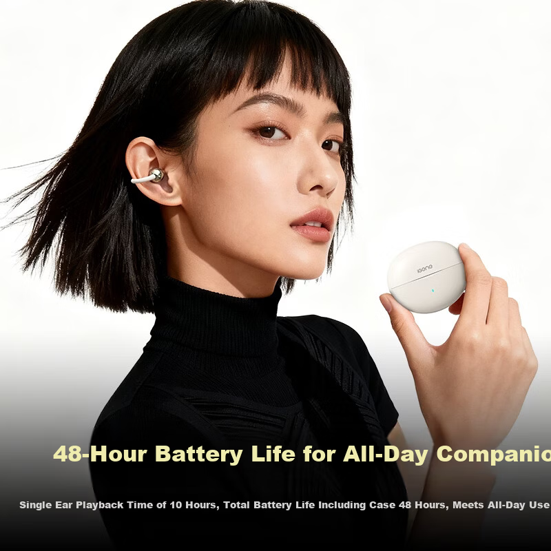 JiYin [Exquisite Fully Equipped 48 Hours] 6.0 Bluetooth Clip-On Earphones Music Sports Running Long Battery Life Open Non-In-Ear Bone Conduction Concept Ear Hook New Model Jinbang