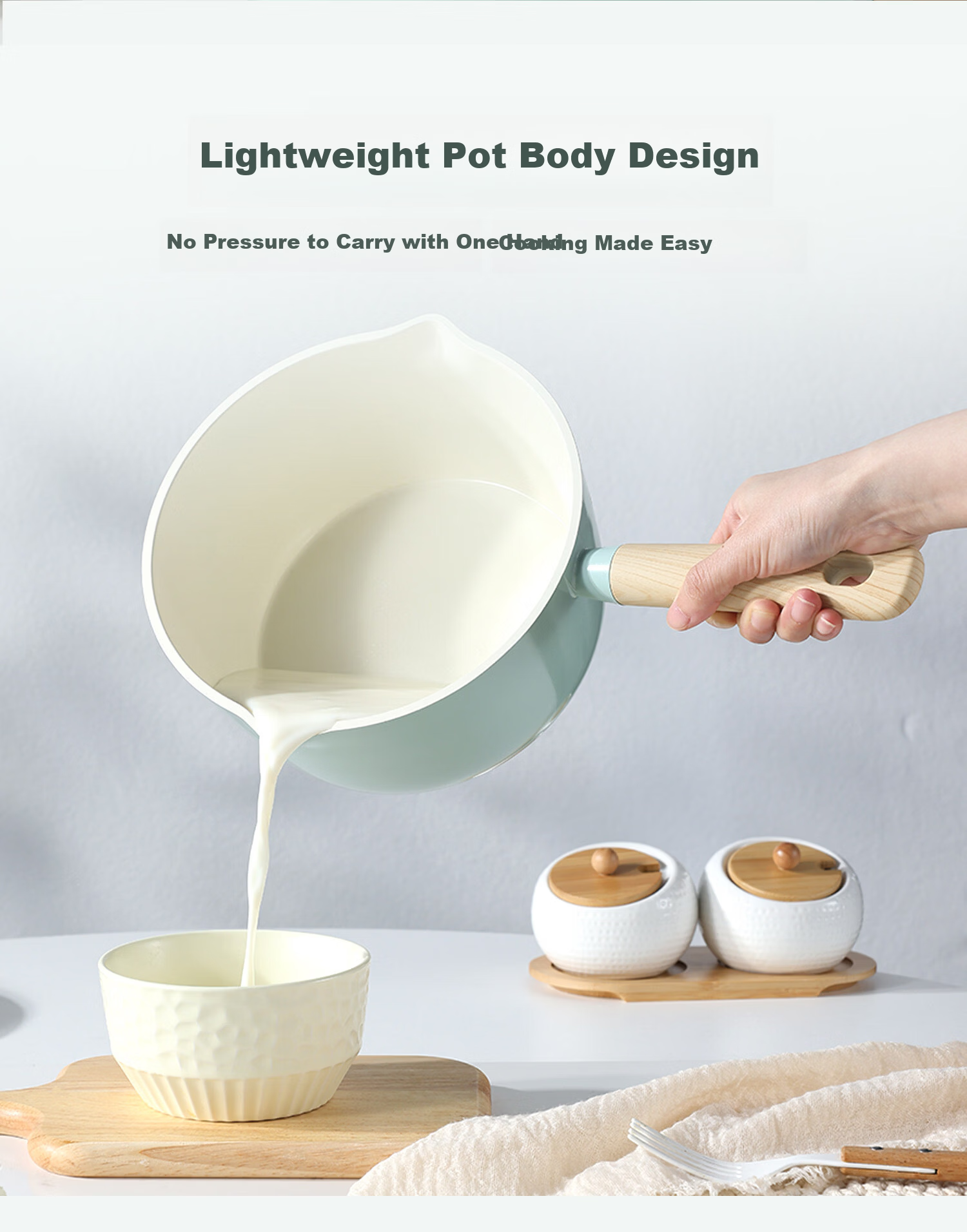 Carrot Non-Stick Milk Pot Baby Food Pot 0 Fluoride Non-Stick Milk Pan Instant Noodle Pot Gas and Induction Cooker Compatible 20cm 9