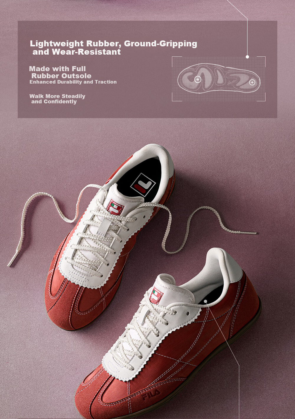 FILA Official Han So-hee Style Water Dance Shoes 1S Women's German Training Shoes 2026 Thin Sole Casual Sports Shoes 10