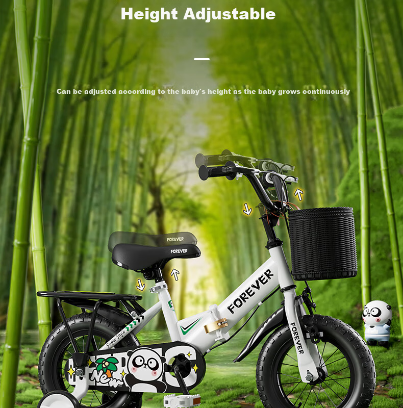 FOREVER Children's Bicycle, Baby Pedal Bike, Foldable Bike for Boys And Girls, Suitable for Ages 3-8, Student Bike, 18-Inch Integrated Wheel 17