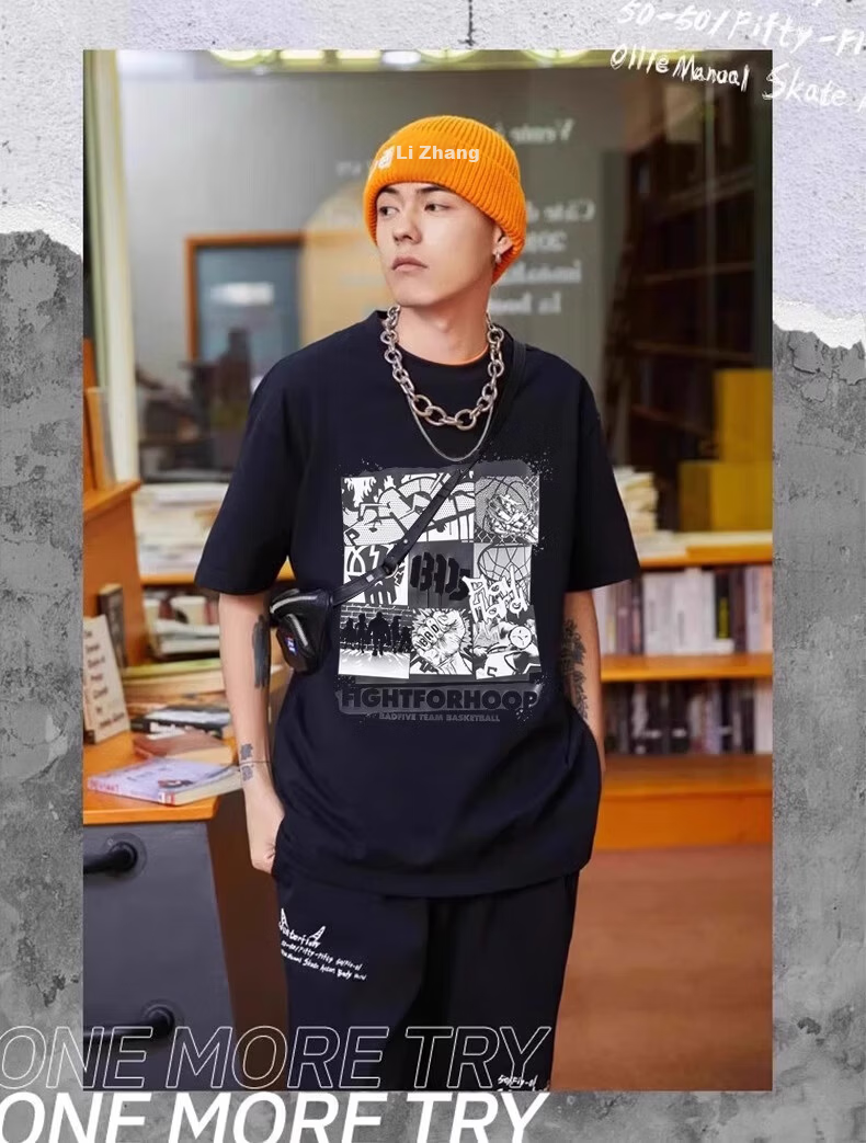 LI-NING Men's Casual Comfortable Lightweight Breathable Loose Fit Short Sleeve Sports T-Shirt 6