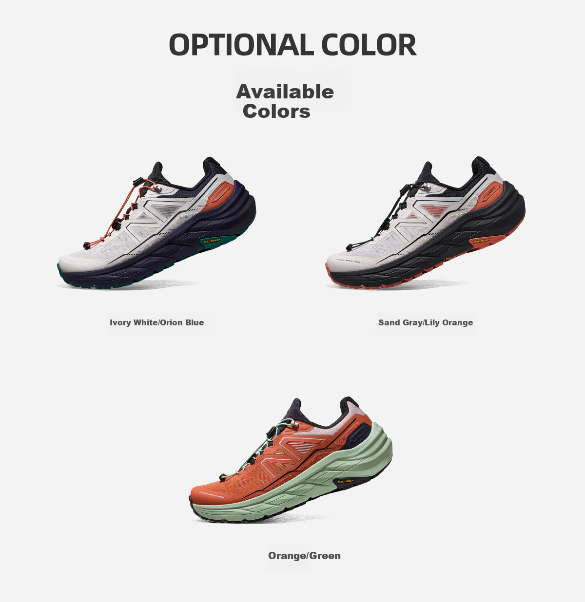 CAMEL [Zhangjiajie Qixing Mountain Outdoor Challenge] [He Dong Edition] Mountain Shadow Wilderness Trail Running Shoes for Men 9