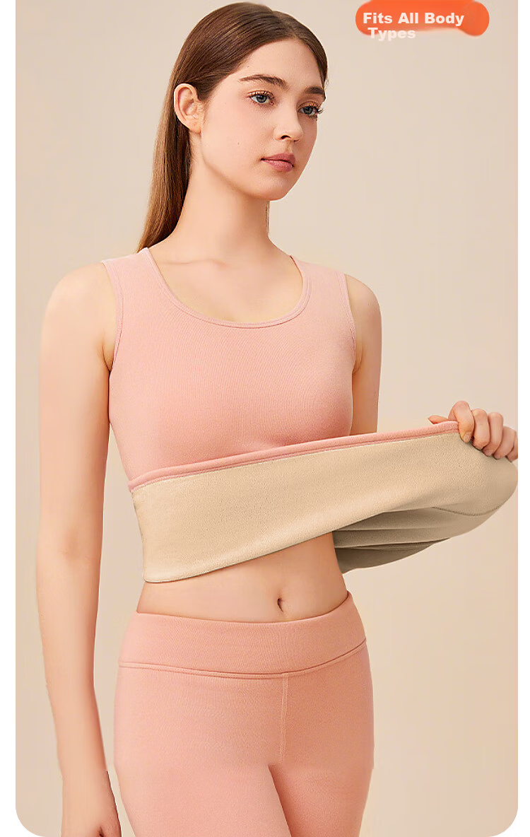 LangSha Autumn Winter Warm Lamb Fleece Thickened Antibacterial Mite-Resistant Vest Women's Thermal Base Layer Sleeveless Top 8