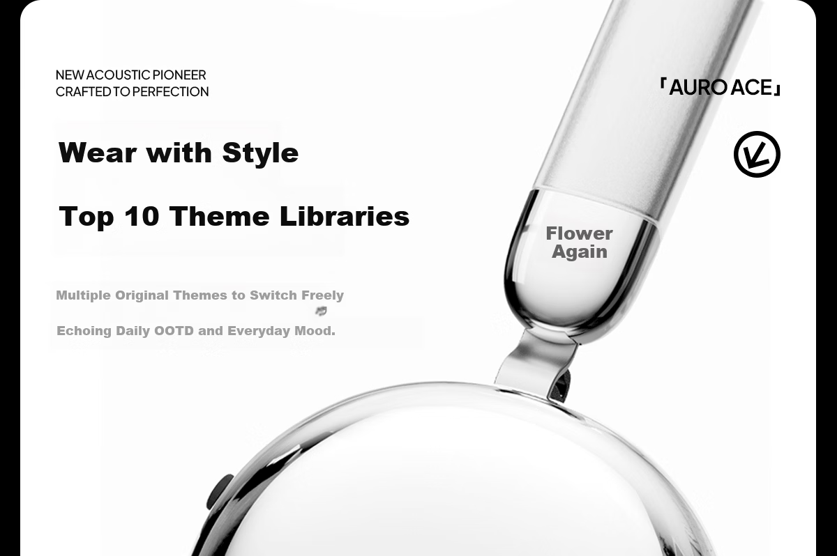 Edifier Auro Ace Over-Ear Wireless Bluetooth Headphones Trendy Screen Fashion Earphones Bluetooth 6.0 Wired and Bluetooth Dual-Mode Connection Compatible with Apple Huawei Xiaomi Obsidian Black 12